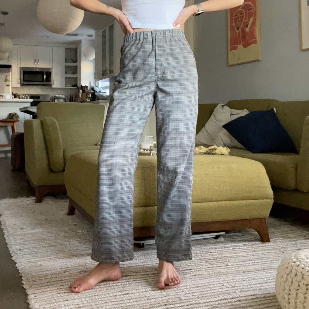 plaid trousers